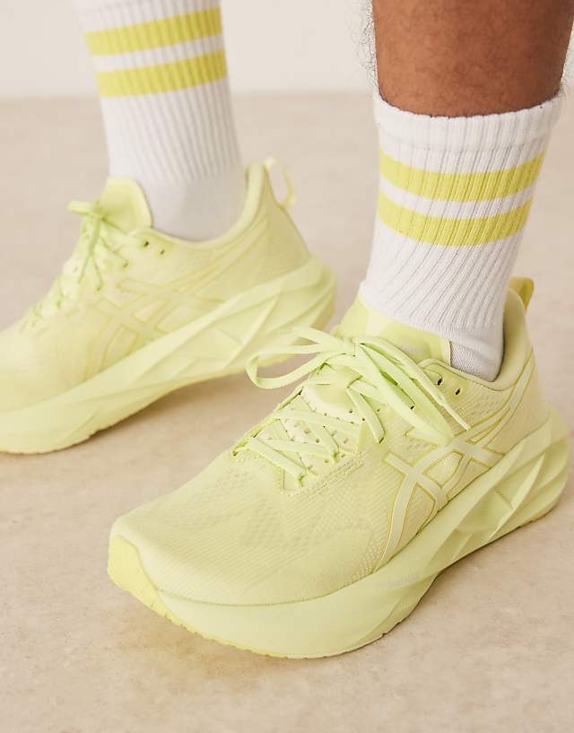 Asos Asics Novablast 5 Lite-Show Running Trainers In Lite-show And Huddle Yellow