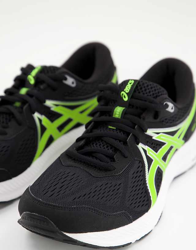 Asos Asics Running Gel-Contend 7 Trainers In Black And Green