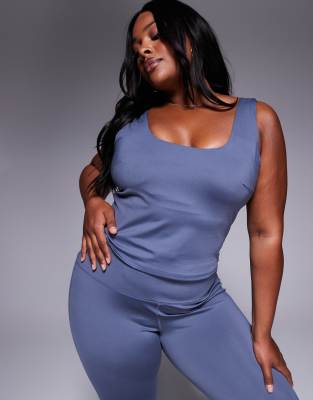 Asos 4505 Curve Performance Set In Cornflower Blue
