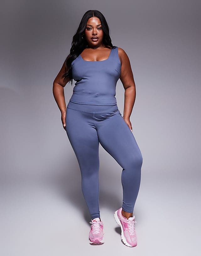 asos 4505 Curve performance set in cornflower blue