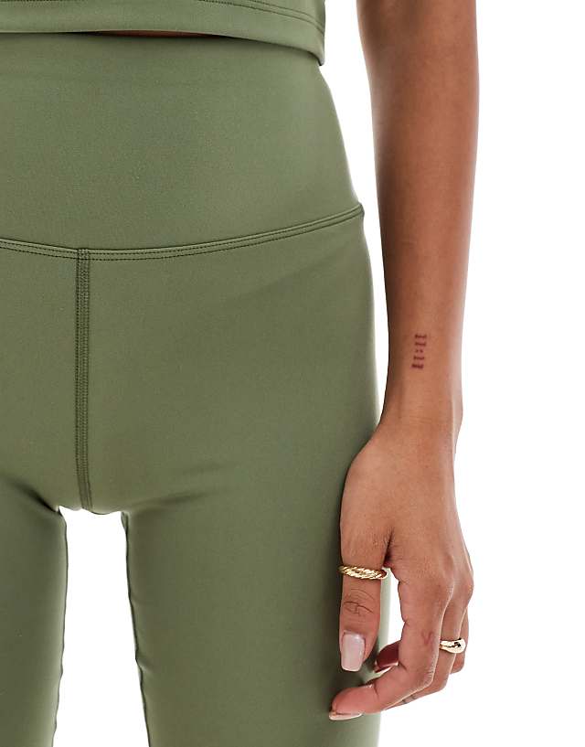 Asos 4505 Icon 8 Inch Legging Short In Khaki