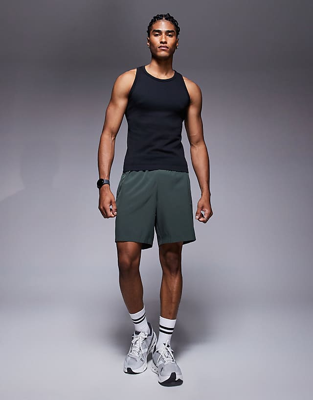 Asos 4505 Icon Seamless Rib Slim Fit Vest In Black