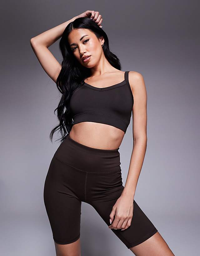 Asos 4505 Icon Soft Touch Co-ord In Chocolate