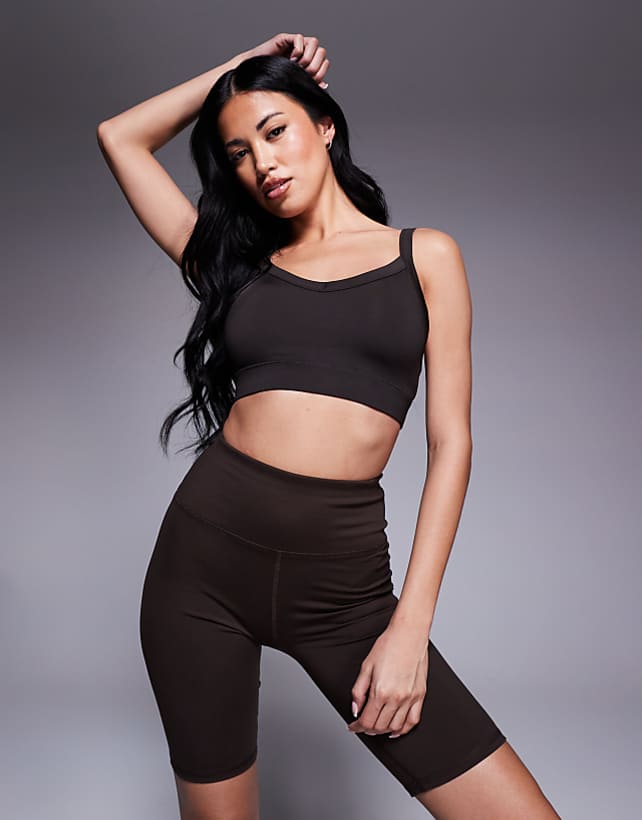 Asos 4505 Icon Soft Touch Co-ord In Chocolate