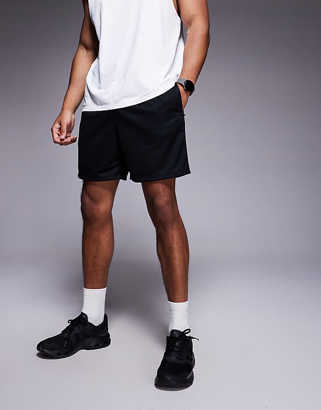 Asos 4505 Mesh Training Shorts In Black