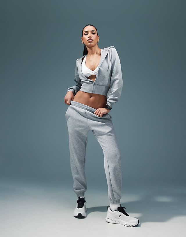 asos ASOS 4505 performance fleece tracksuit in grey