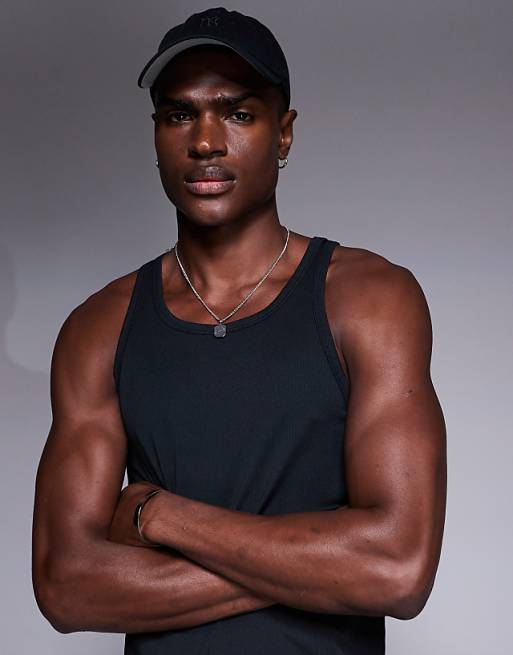 Asos 4505 Quick Dry Mesh Running Vest In Black