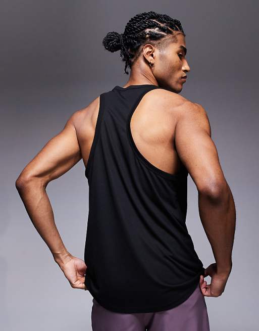 Asos 4505 Quick Dry Mesh Running Vest In Black