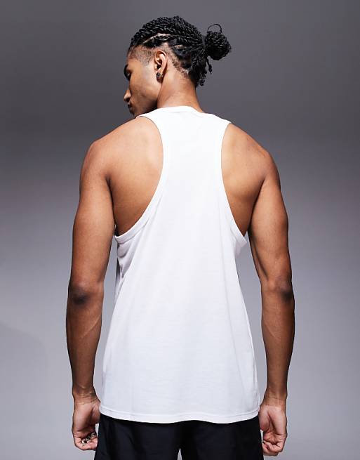 Asos 4505 Quick Dry Mesh Running Vest In White