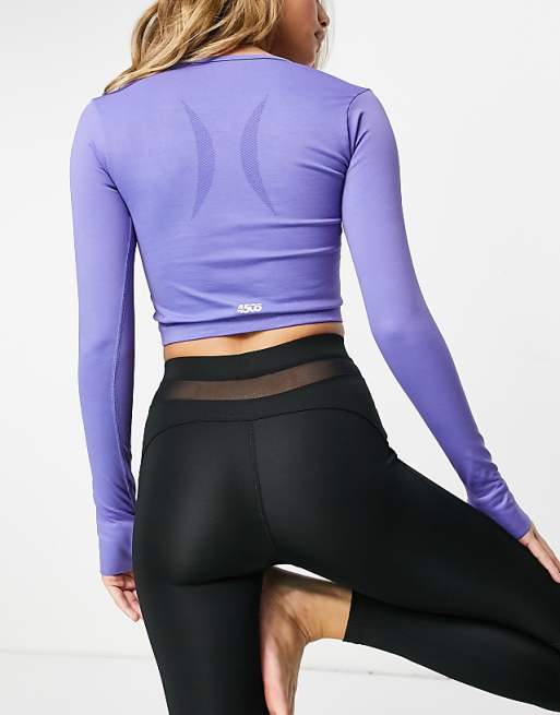 Asos ASOS 4505 Seamless Long Sleeve Top With Square Neck And Contouring