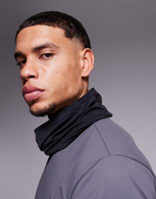Asos 4505 Seamless Mesh Running Snood In Black