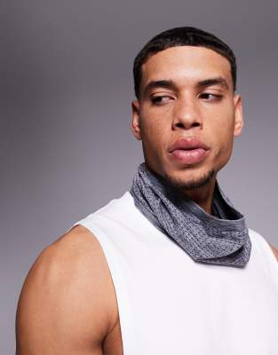 Asos 4505 Seamless Mesh Running Snood In Charcoal