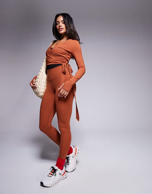 Asos 4505 Soft Touch Ballet Set In Gingerbread