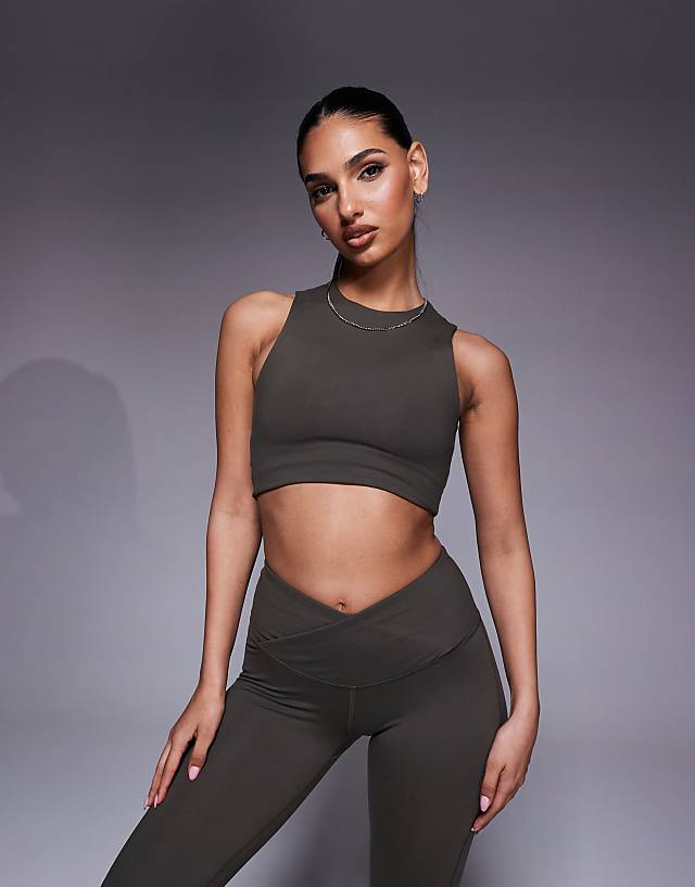 Asos 4505 Soft Touch Co-ord In Dark Olive