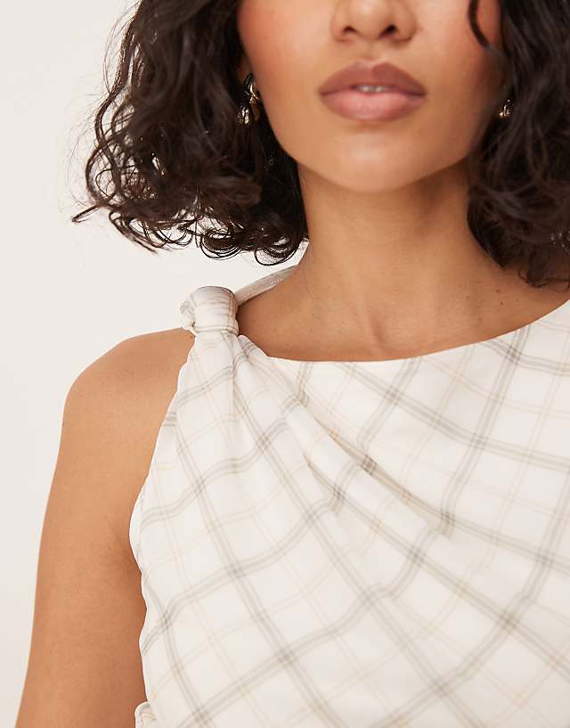 Asos Abercrombie & Fitch Layered Mini Dress In White