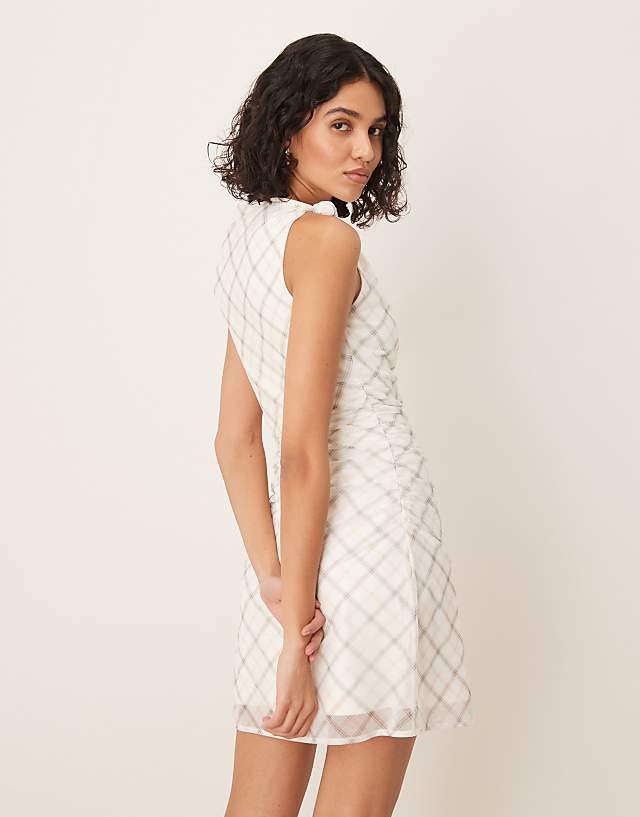 Asos Abercrombie & Fitch Layered Mini Dress In White