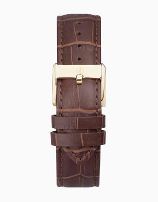 Asos Accurist Classic Watch In Gold & Brown