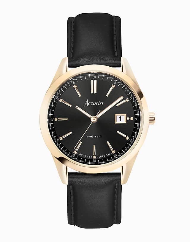 asos Accurist Everyday gents watch in black