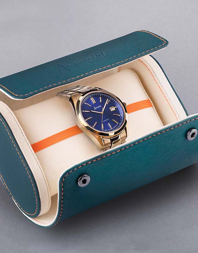 Asos Accurist Everyday Gents Watch In Blue