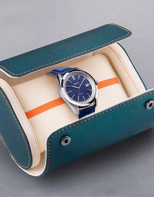 Asos Accurist Everyday Gents Watch In Blue