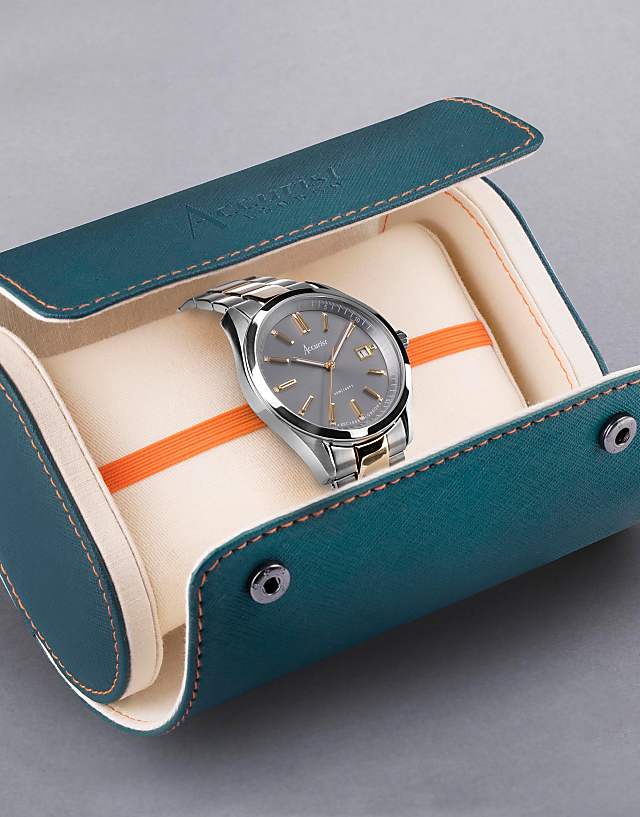 Asos Accurist Everyday Gents Watch In Grey