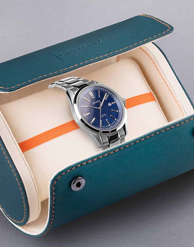 Asos Accurist Everyday Solar Watch In Blue