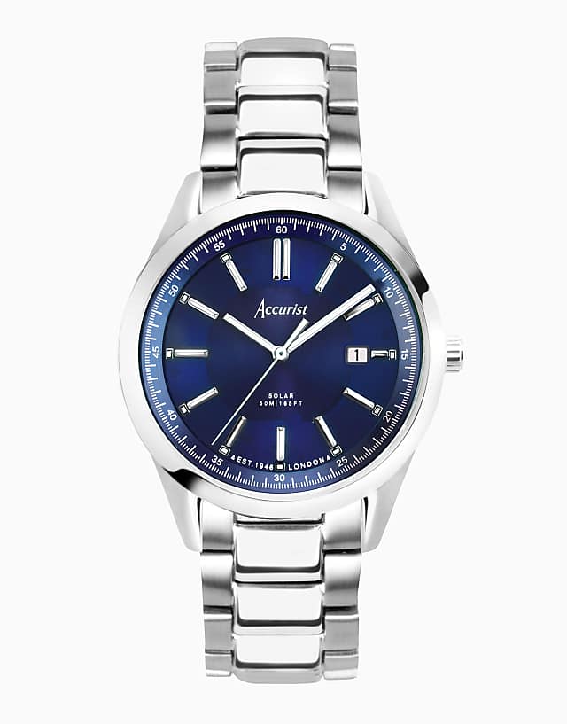 asos Accurist Everyday solar watch in blue