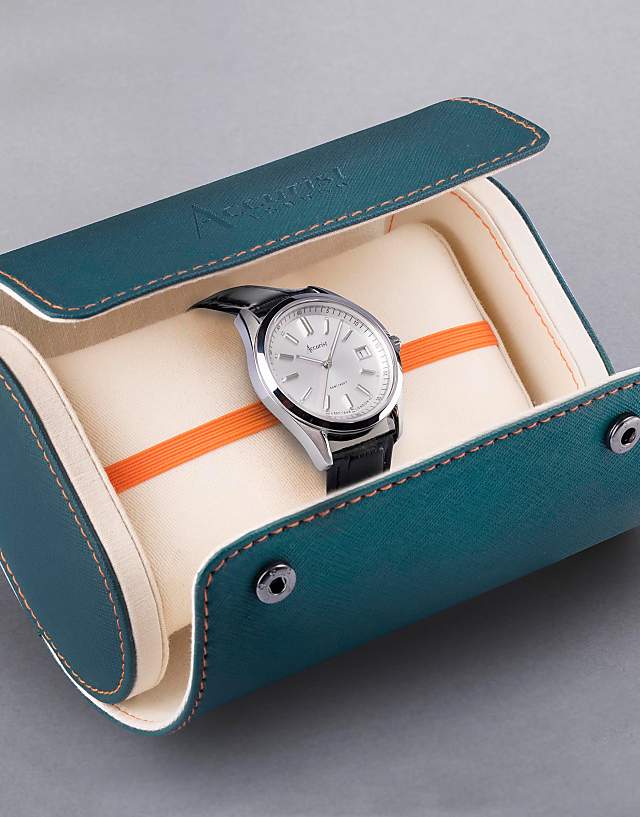 Asos Accurist Everyday Unisex Watch In Silver