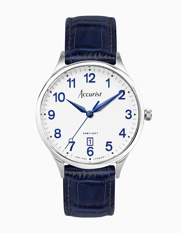 asos Accurist Gents classic watch in white