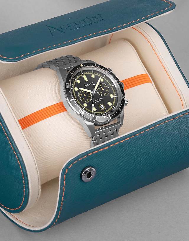 Asos Accurist Gents Dive Watch In Black
