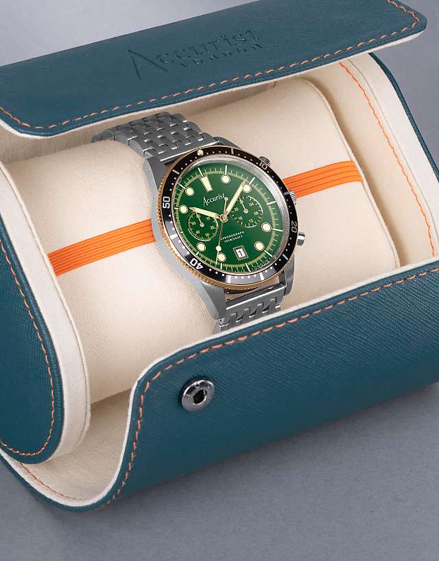 Asos Accurist Gents Dive Watch In Green