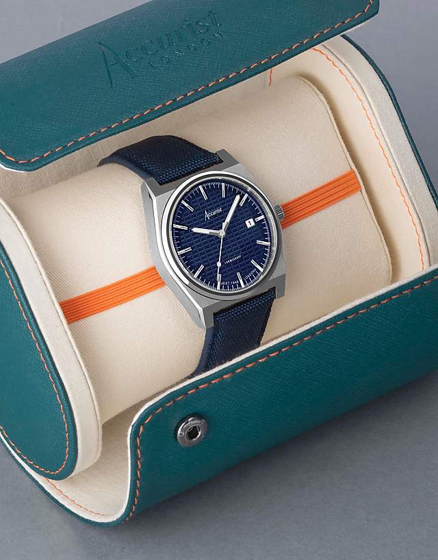 Asos Accurist Origin Gents Watch In Blue