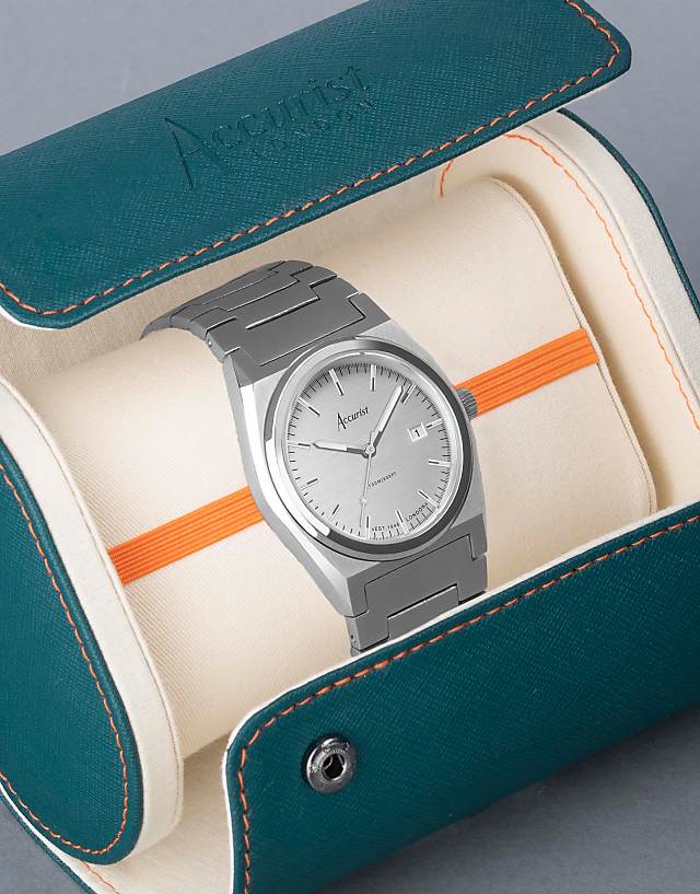 Asos Accurist Origin Gents Watch In Silver
