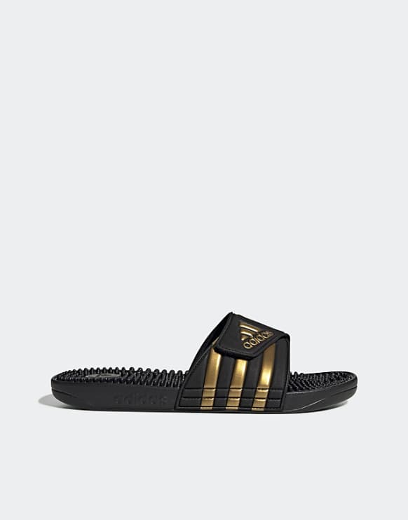 asos adidas Adissage slides in black