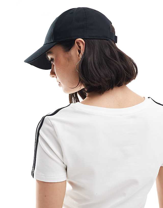 Asos Adidas Baseball 3 Stripe Cap In Black