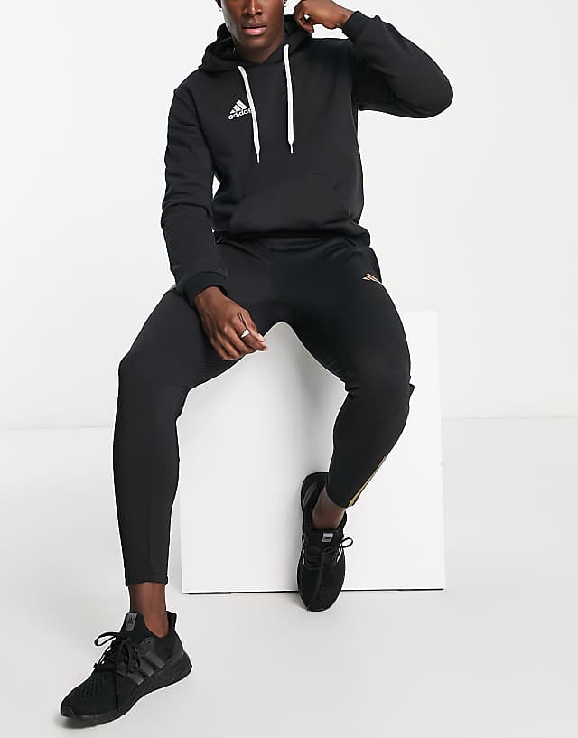 Asos Adidas Football Entrada Hoodie In Black