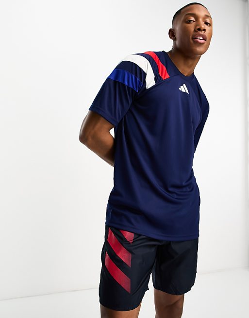 Asos Adidas Football Fortore 23 T-shirt In Navy