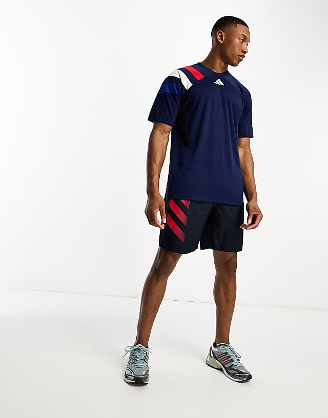 Asos Adidas Football Fortore 23 T-shirt In Navy