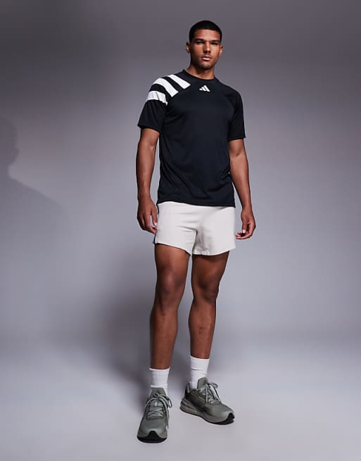 Asos Adidas Football Fortore T-shirt In Black