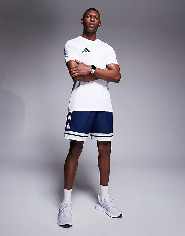 Asos Adidas Football Squadra Shorts In Navy