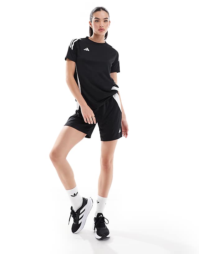 Asos Adidas Football Tiro 24 Shorts In Black