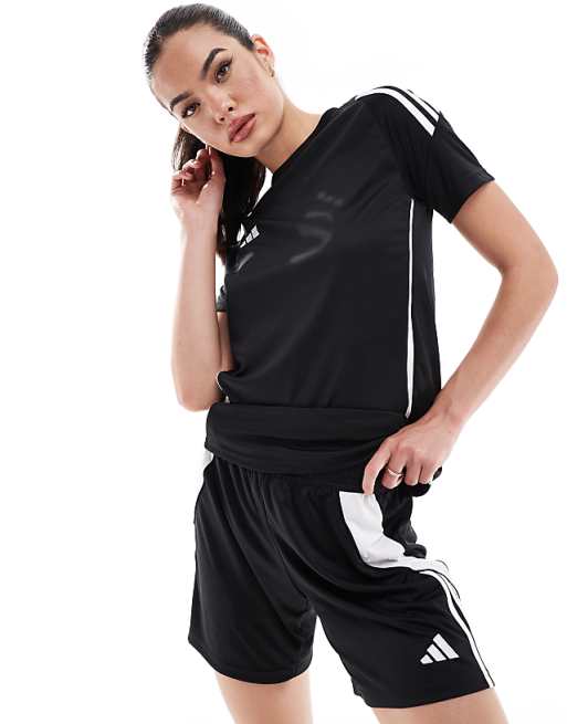 asos adidas Football Tiro 24 shorts in black