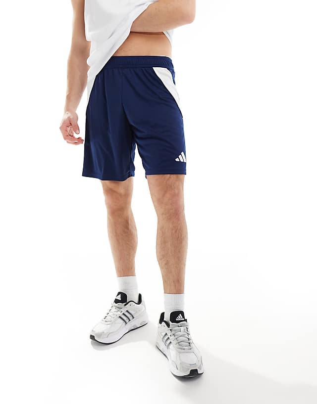 asos adidas Football Tiro 24 shorts in navy