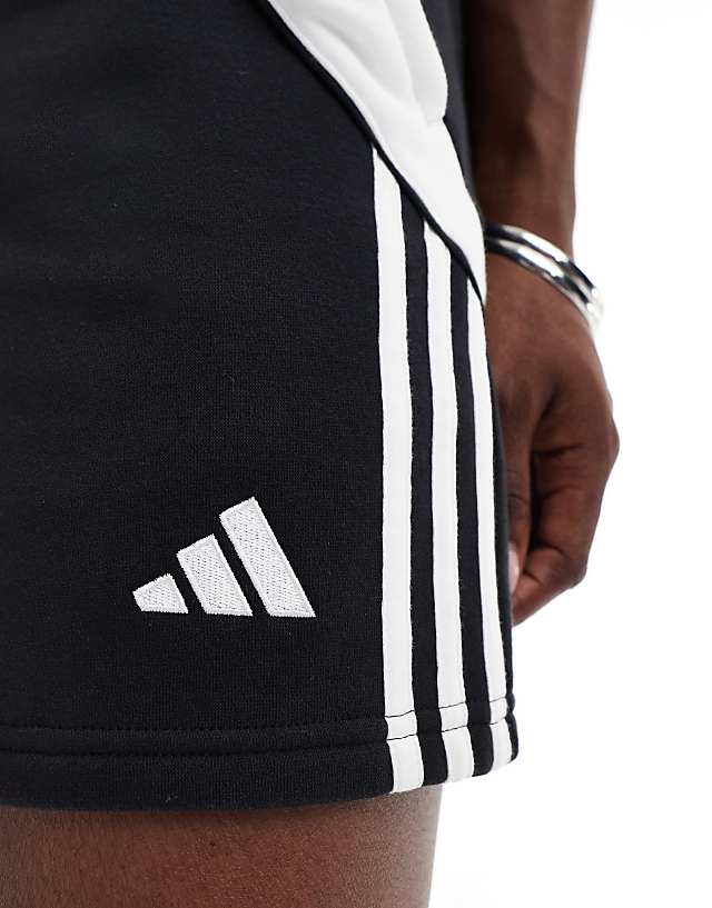 Asos Adidas Football Tiro 24 Sweat Shorts In Black