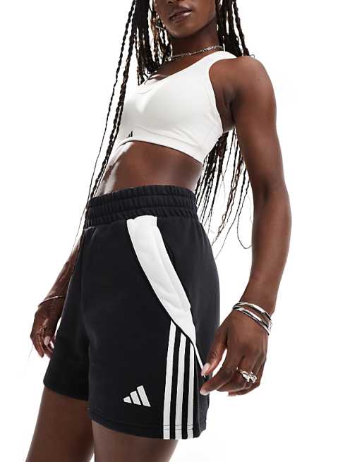 Asos Adidas Football Tiro 24 Sweat Shorts In Black