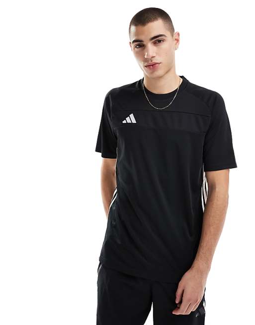 asos adidas Football Tiro jersey t-shirt in black