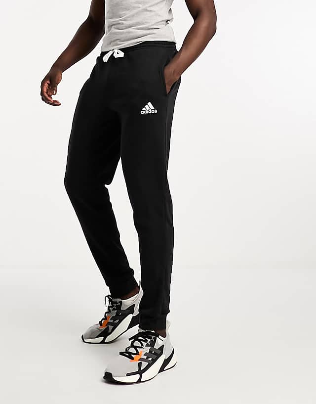 asos adidas Football tracksuit joggers in black