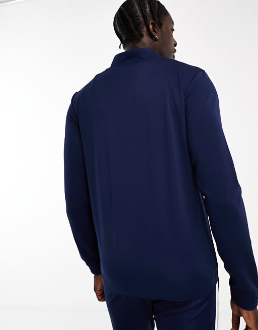 Asos Adidas Football Zip Jacket In Navy