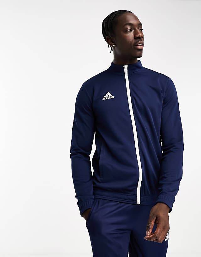 asos adidas Football zip jacket in navy