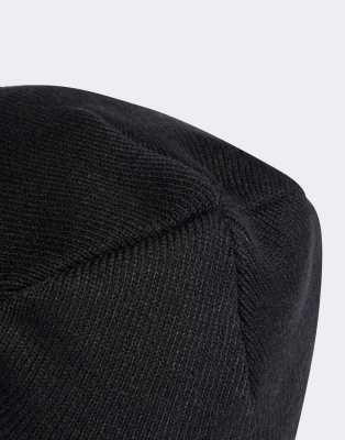 Asos Adidas Logo Beanie In Black